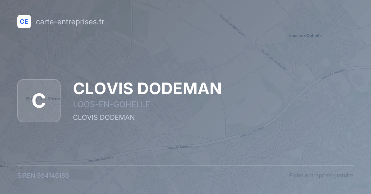 CLOVIS DODEMAN — 984146183 — fiche entreprise