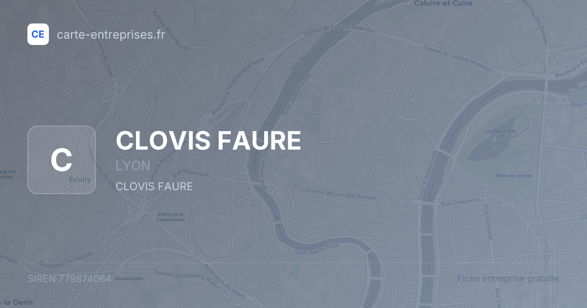 CLOVIS FAURE — 779874064 — fiche entreprise