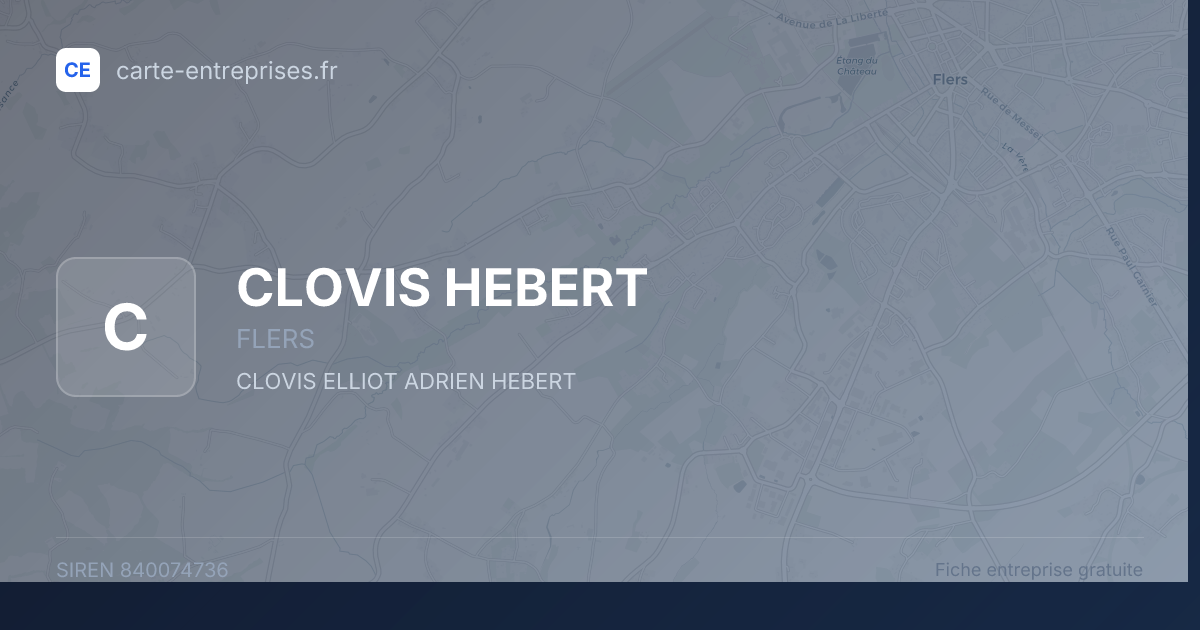 CLOVIS HEBERT — 840074736 — fiche entreprise