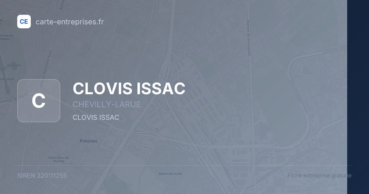 CLOVIS ISSAC — 320111255 — fiche entreprise