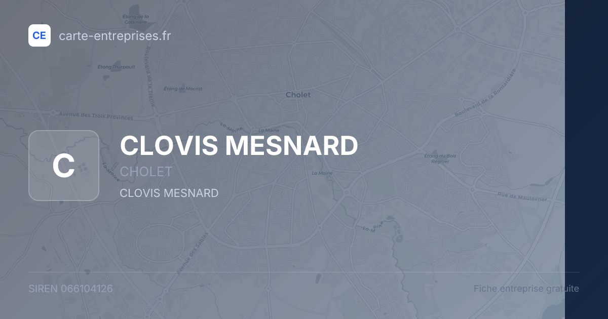 CLOVIS MESNARD — 066104126 — fiche entreprise