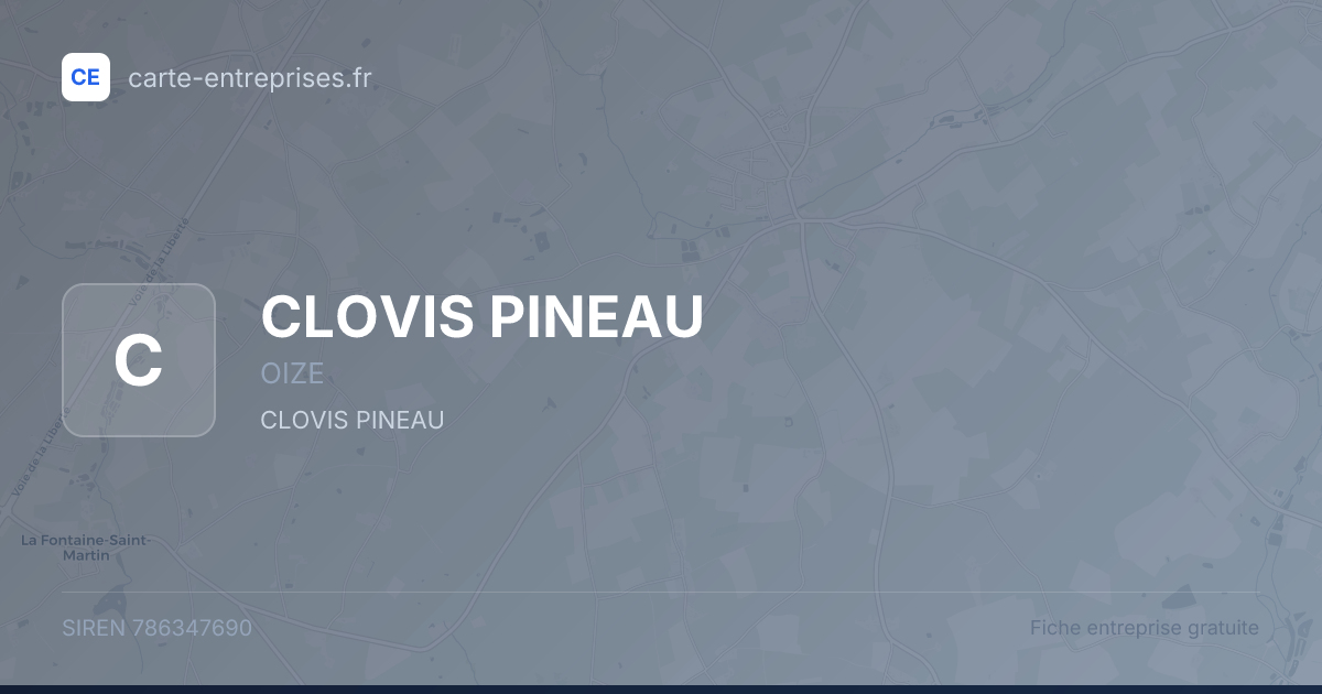 CLOVIS PINEAU — 786347690 — fiche entreprise