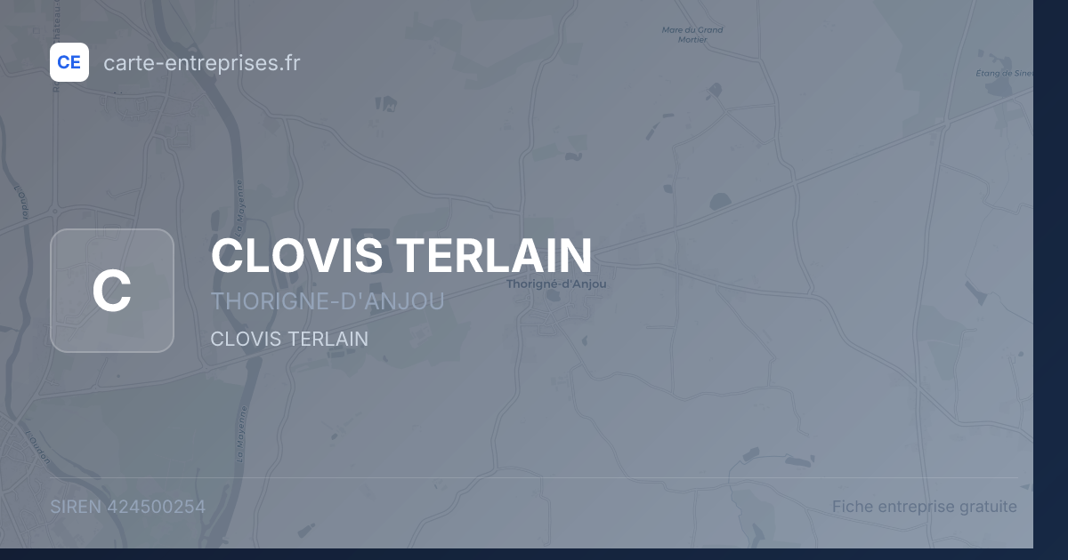 CLOVIS TERLAIN — 424500254 — fiche entreprise
