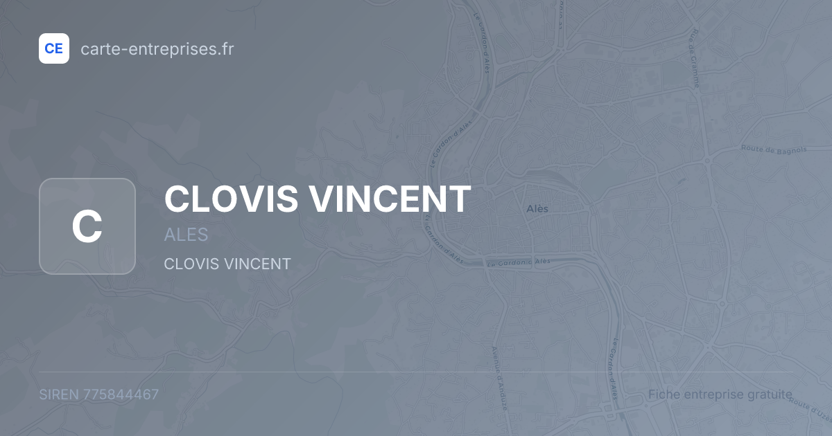 CLOVIS VINCENT — 775844467 — fiche entreprise