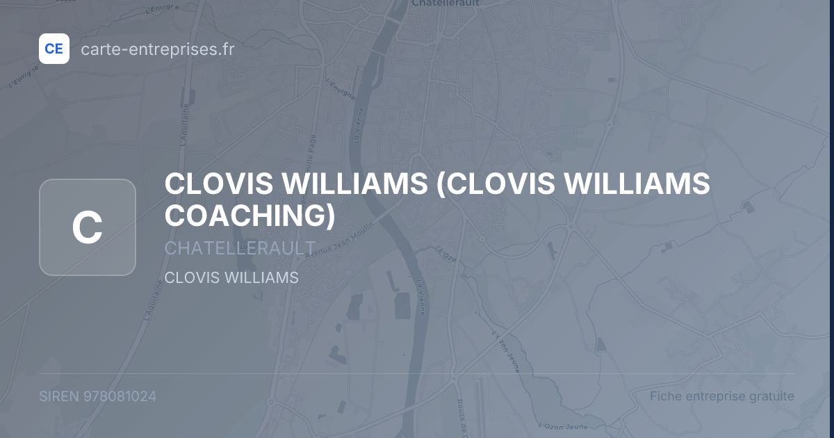 CLOVIS WILLIAMS (CLOVIS WILLIAMS COACHING) — 978081024 — fiche entreprise