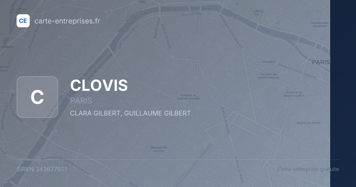 CLOVIS — 343877601 — fiche entreprise