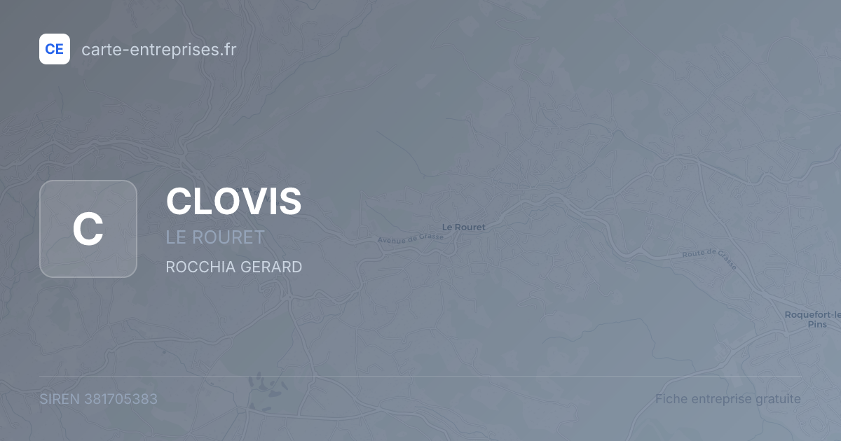 CLOVIS — 381705383 — fiche entreprise