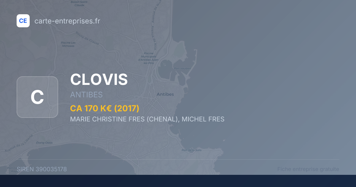 CLOVIS — 390035178 — fiche entreprise