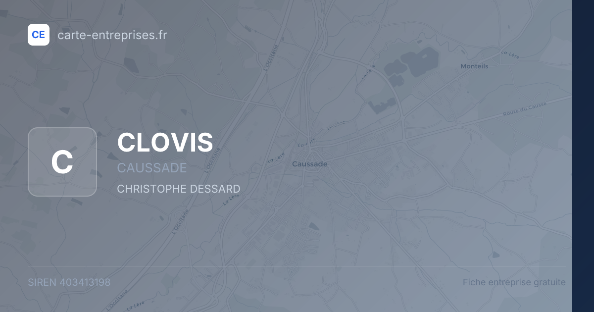 CLOVIS — 403413198 — fiche entreprise
