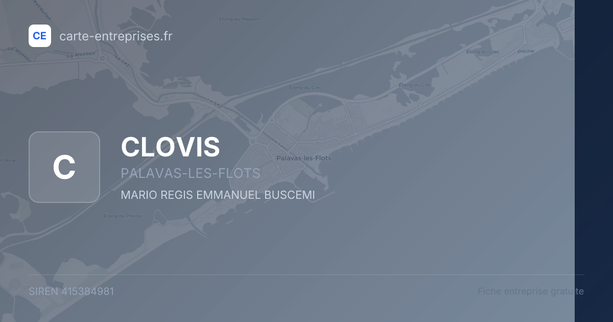 CLOVIS — 415384981 — fiche entreprise