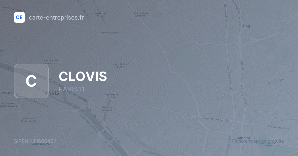 CLOVIS — 421606484 — fiche entreprise
