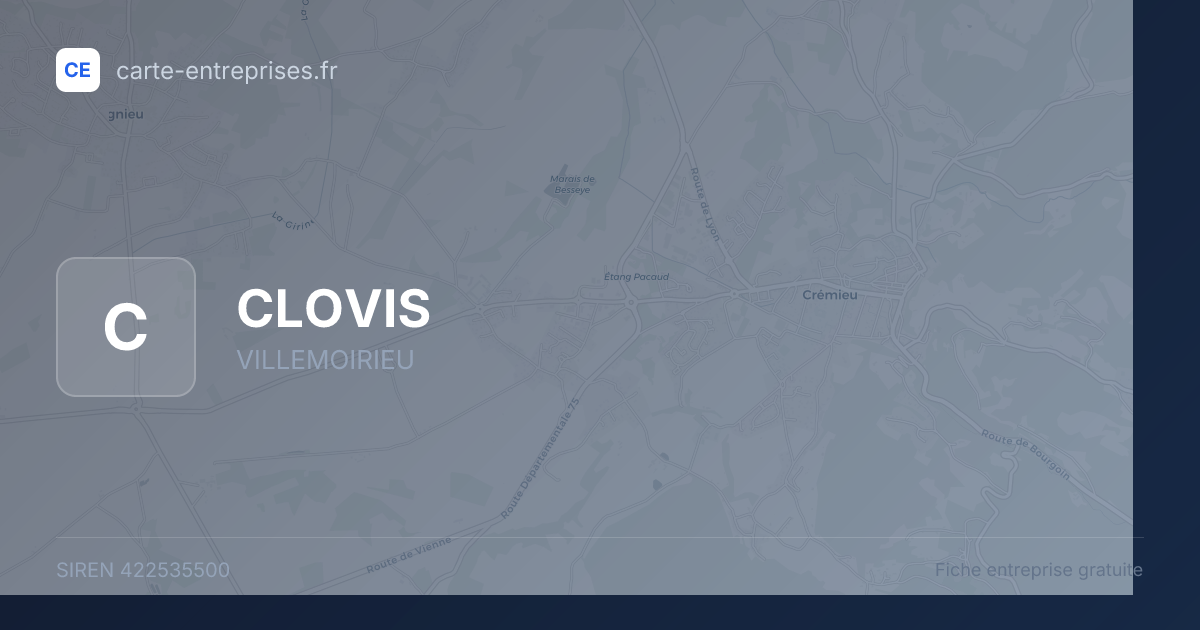 CLOVIS — 422535500 — fiche entreprise