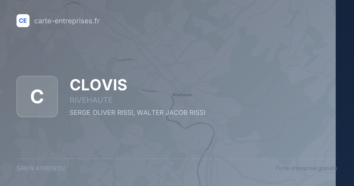 CLOVIS — 439819152 — fiche entreprise
