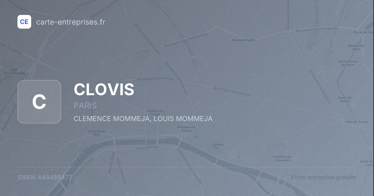 CLOVIS — 449488477 — fiche entreprise