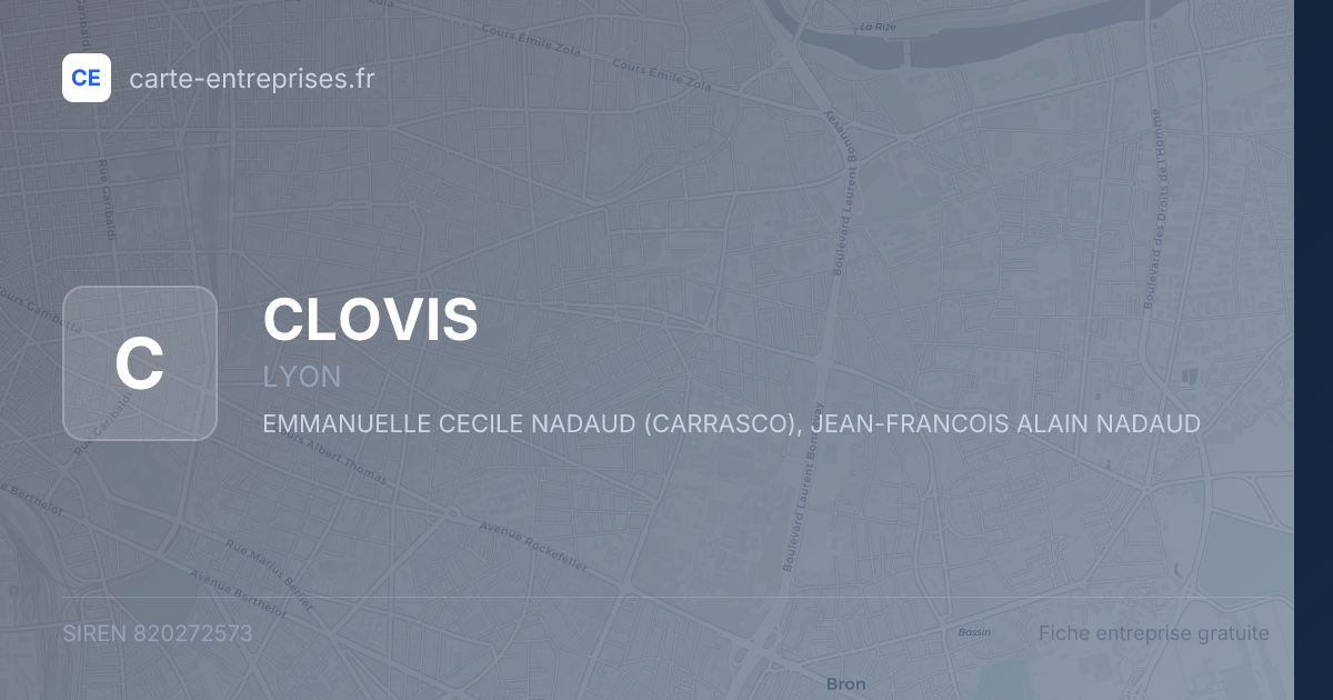 CLOVIS — 820272573 — fiche entreprise