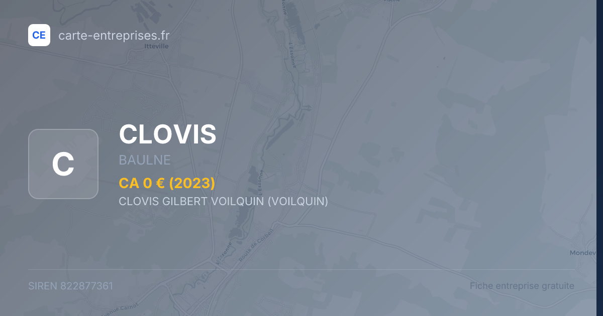 CLOVIS — 822877361 — fiche entreprise