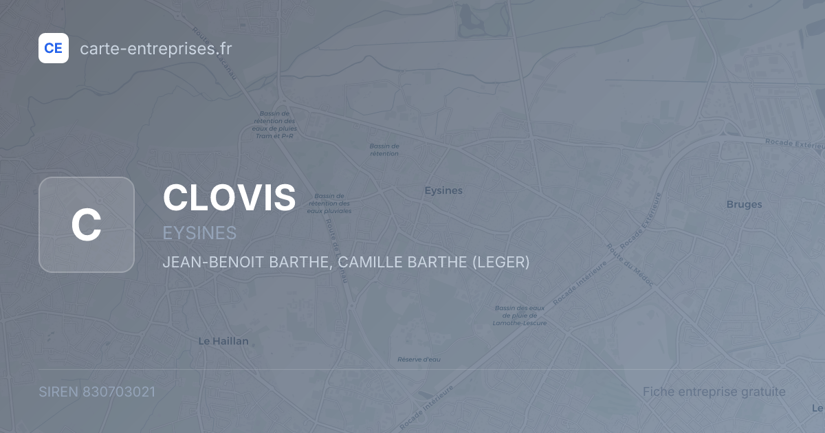 CLOVIS — 830703021 — fiche entreprise
