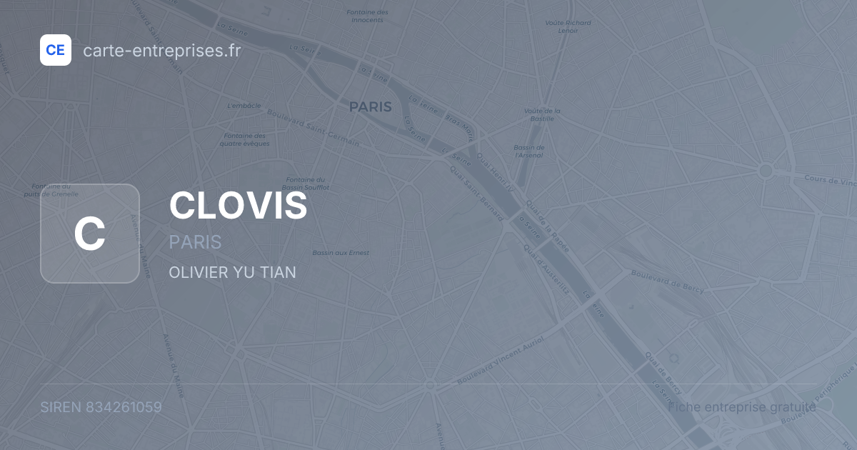 CLOVIS — 834261059 — fiche entreprise