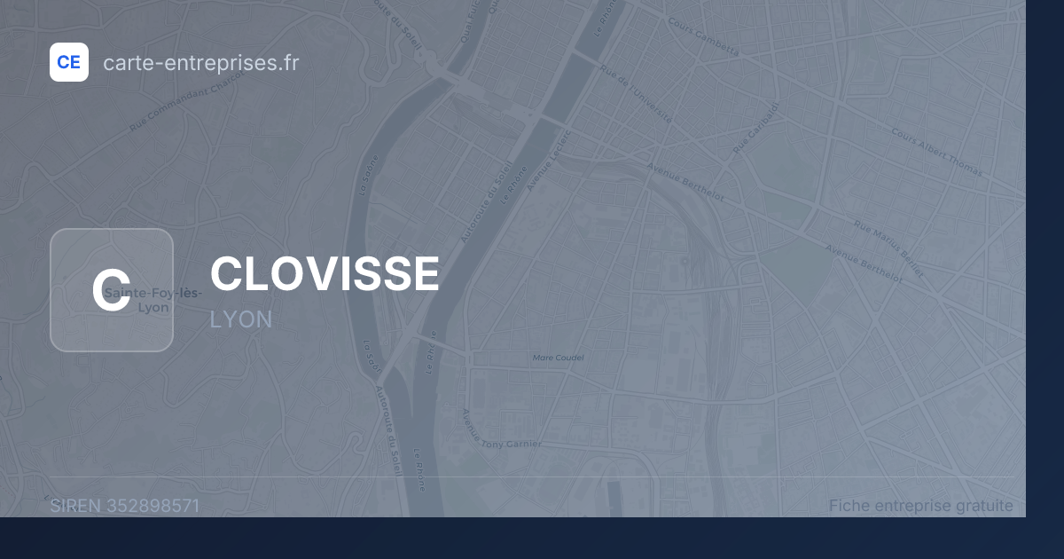 CLOVISSE — 352898571 — fiche entreprise