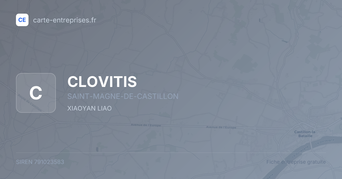 CLOVITIS — 791023583 — fiche entreprise