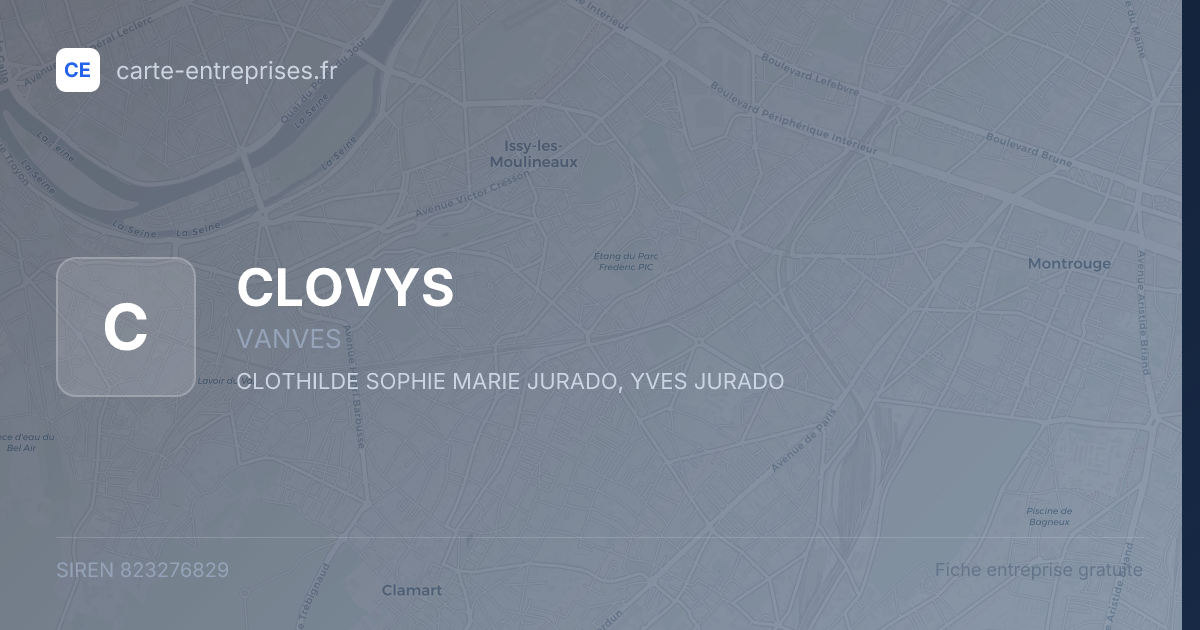 CLOVYS — 823276829 — fiche entreprise