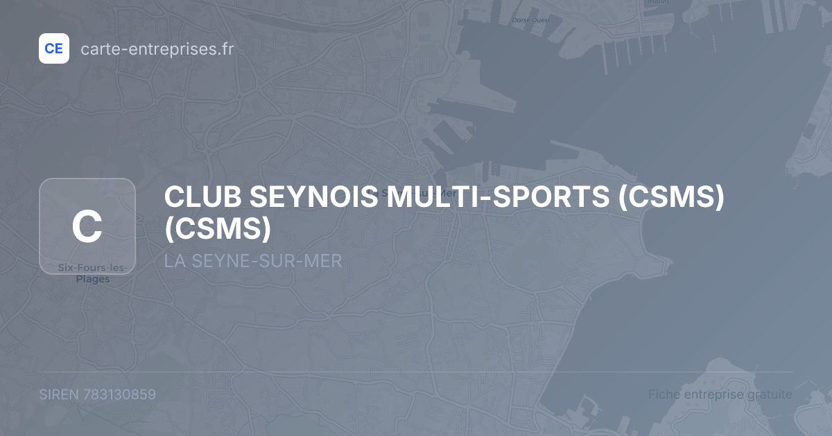 CLUB SEYNOIS MULTI-SPORTS (CSMS) (CSMS) — 783130859 — fiche entreprise