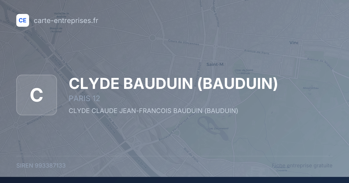 CLYDE BAUDUIN (BAUDUIN) — 993387133 — fiche entreprise