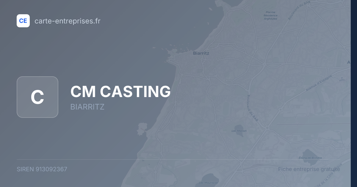 CM CASTING — 913092367 — fiche entreprise