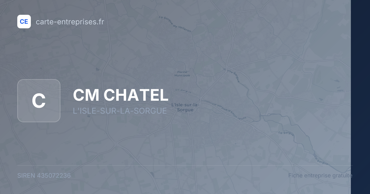 CM CHATEL — 435072236 — fiche entreprise