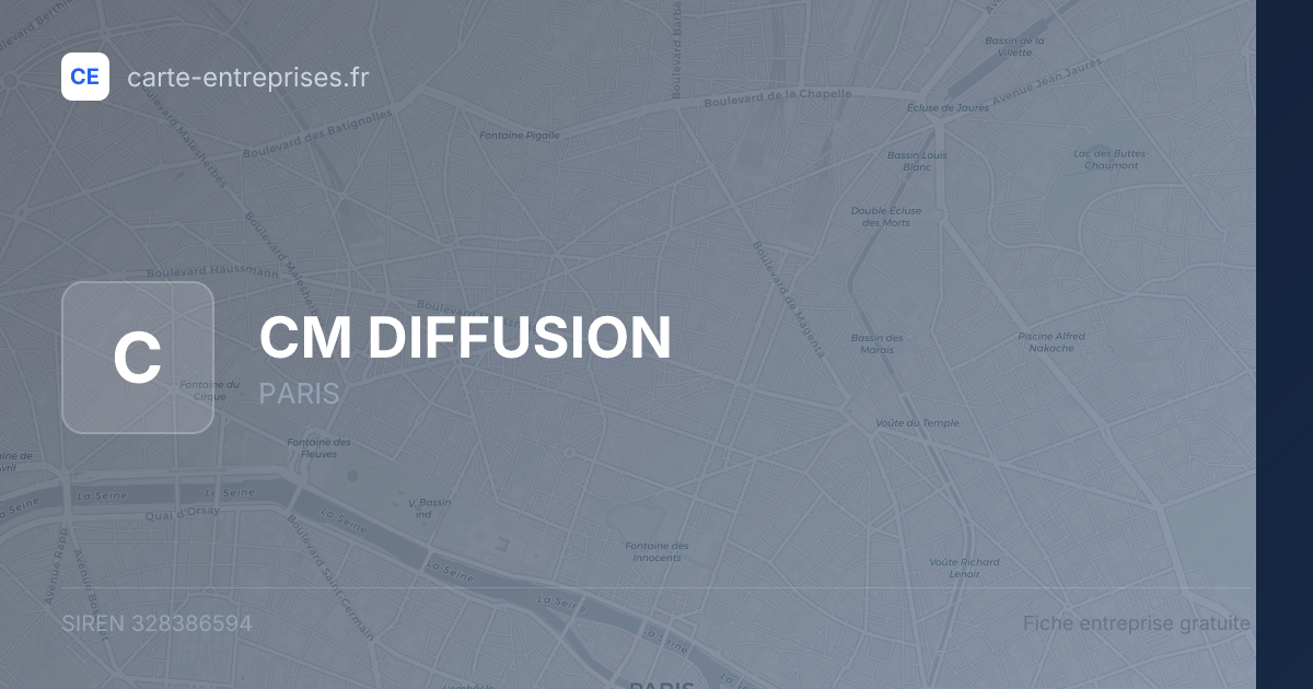 CM DIFFUSION — 328386594 — fiche entreprise