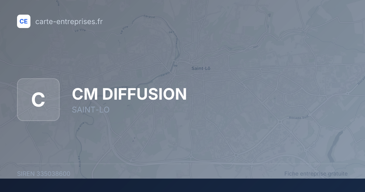 CM DIFFUSION — 335038600 — fiche entreprise