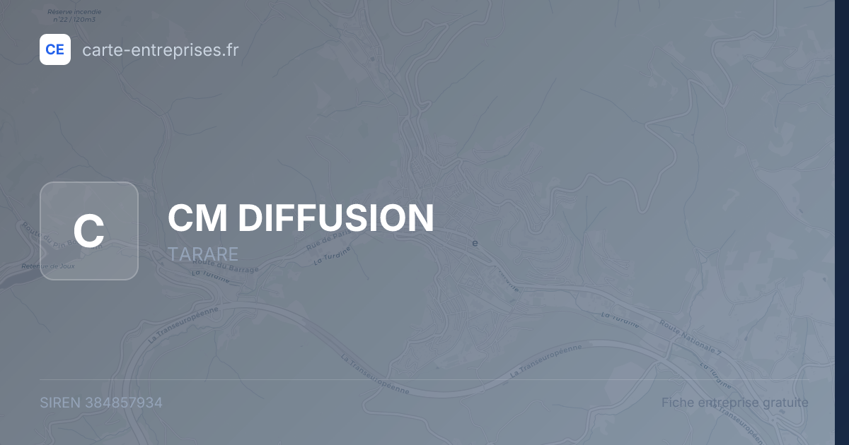CM DIFFUSION — 384857934 — fiche entreprise