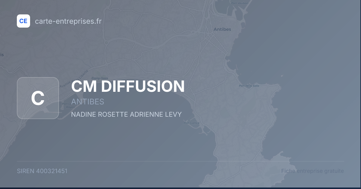 CM DIFFUSION — 400321451 — fiche entreprise