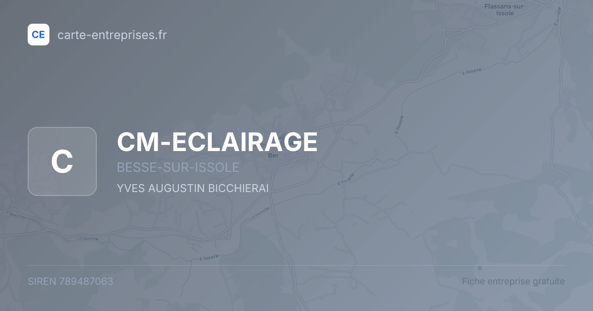 CM-ECLAIRAGE — 789487063 — fiche entreprise