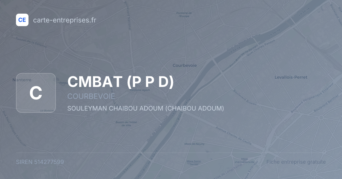 CMBAT (P P D) — 514277599 — fiche entreprise