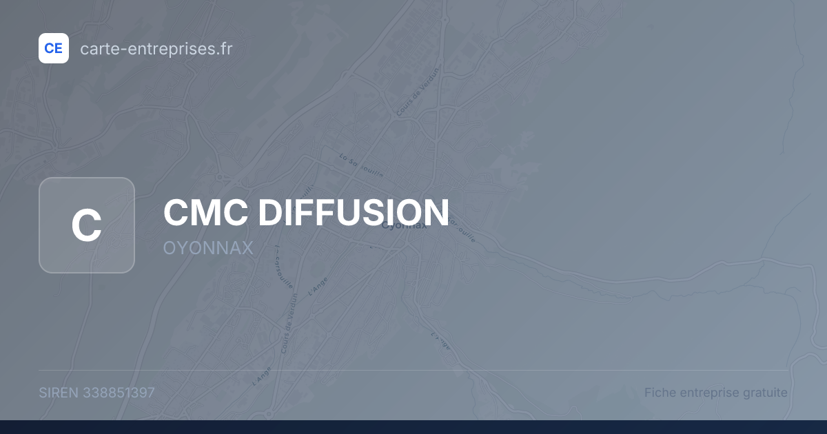 CMC DIFFUSION — 338851397 — fiche entreprise