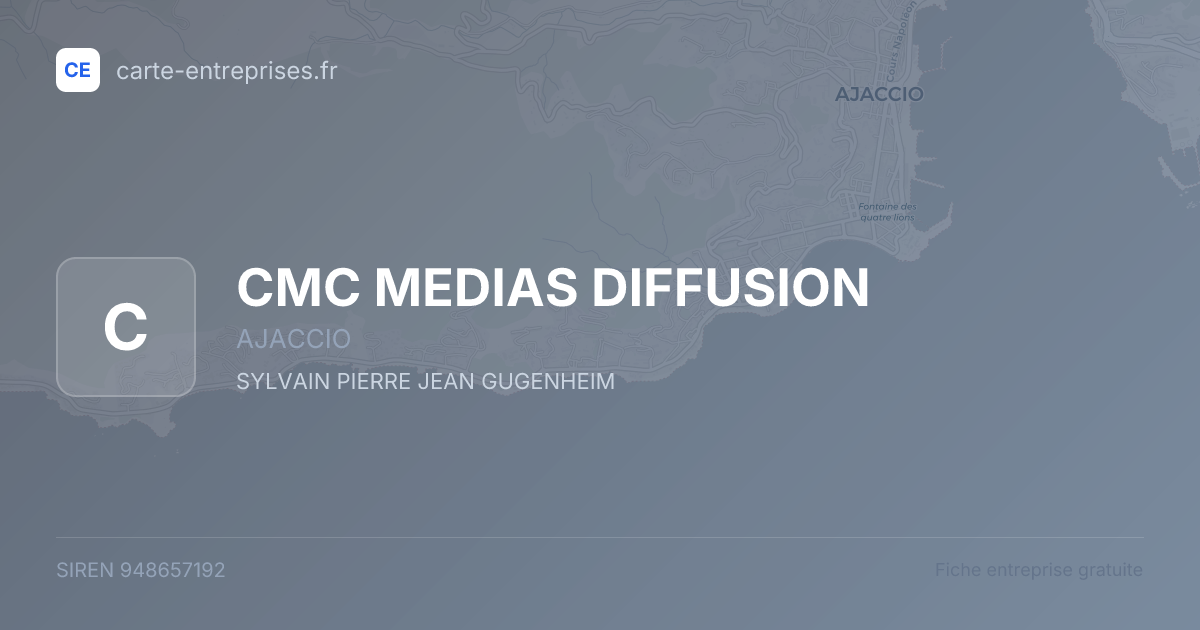 CMC MEDIAS DIFFUSION — 948657192 — fiche entreprise