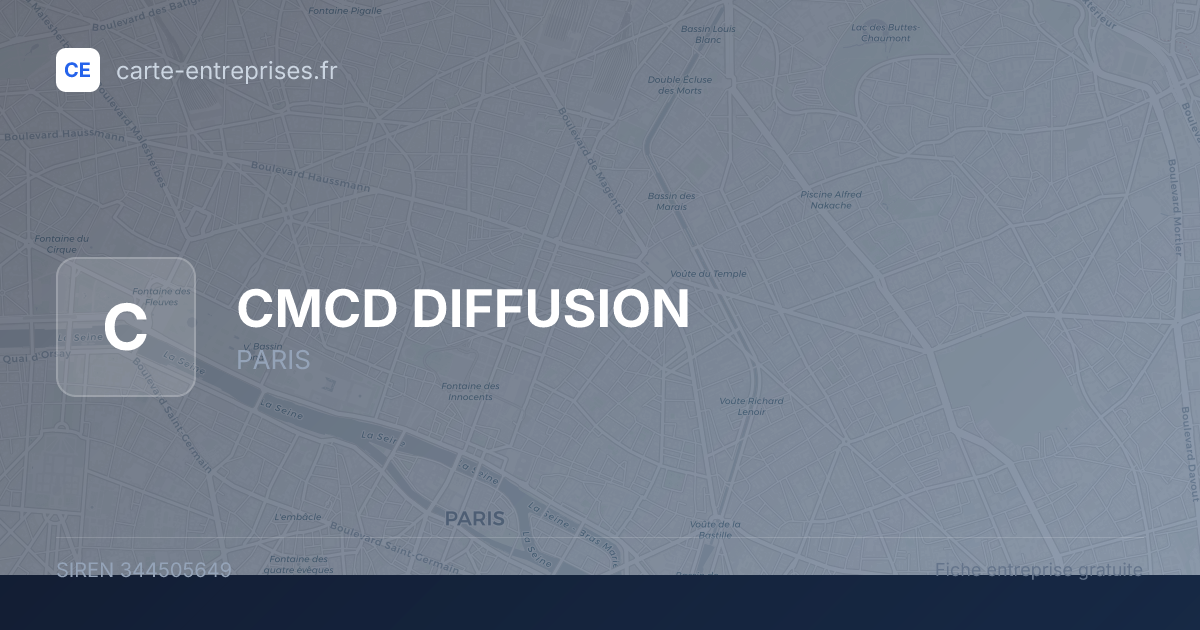 CMCD DIFFUSION — 344505649 — fiche entreprise