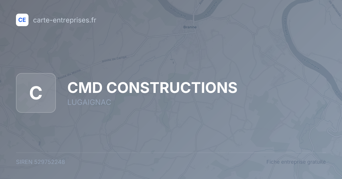 CMD CONSTRUCTIONS — 529752248 — fiche entreprise