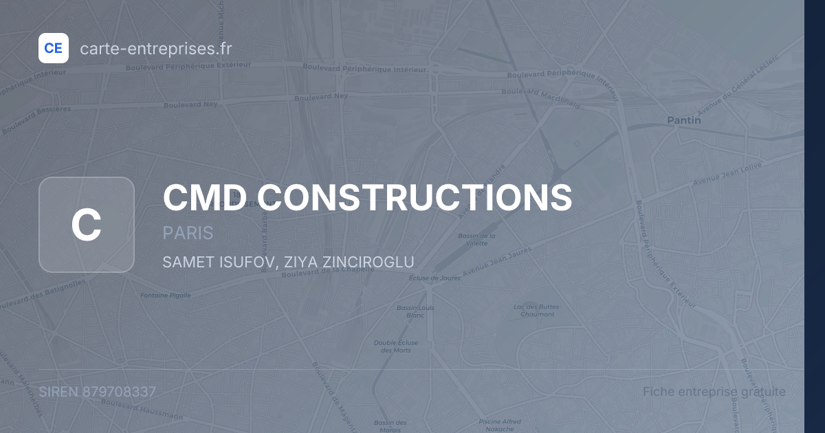 CMD CONSTRUCTIONS — 879708337 — fiche entreprise