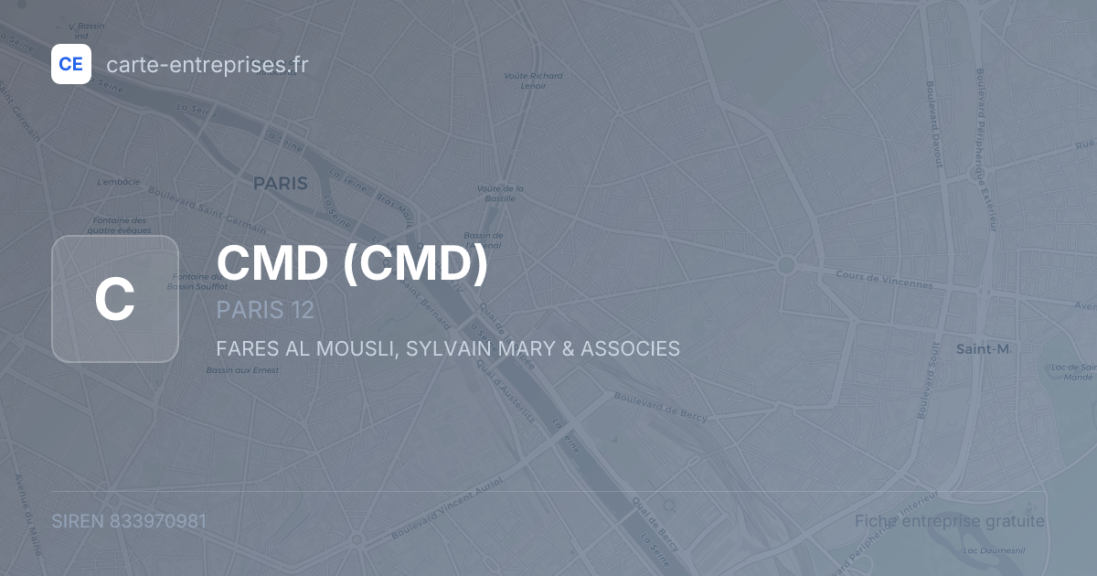 CMD — 833970981 — fiche entreprise