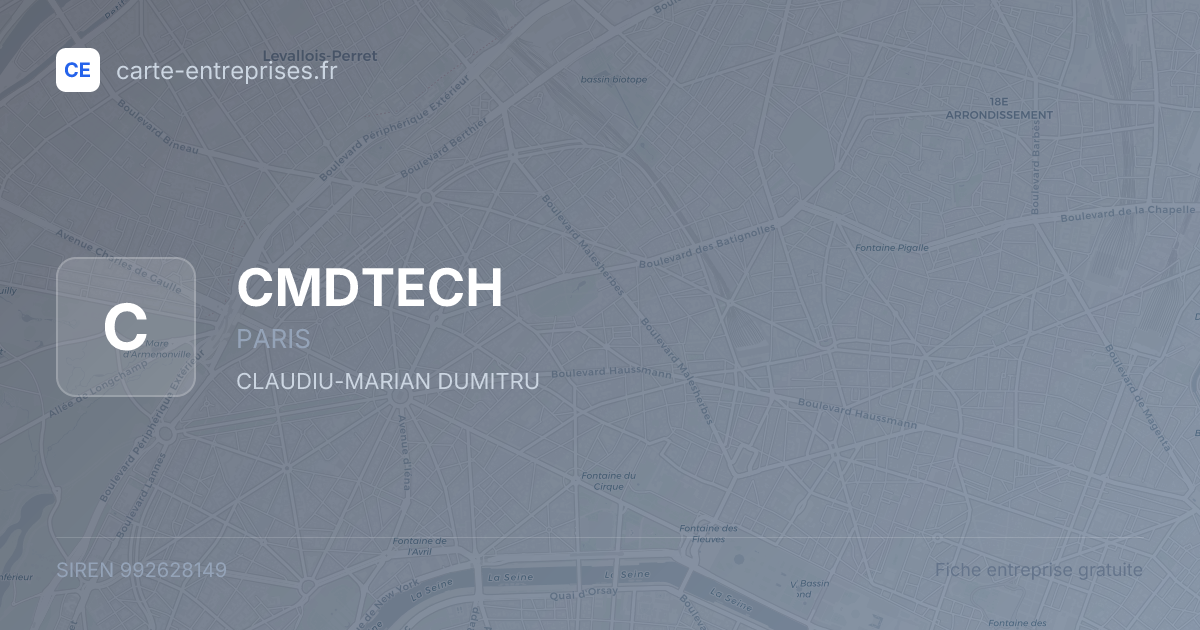 CMDTECH — 992628149 — fiche entreprise