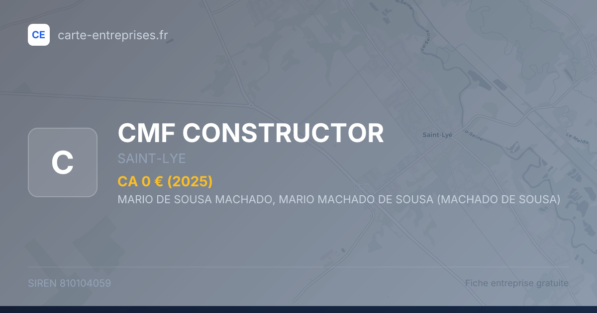 CMF CONSTRUCTOR — 810104059 — fiche entreprise