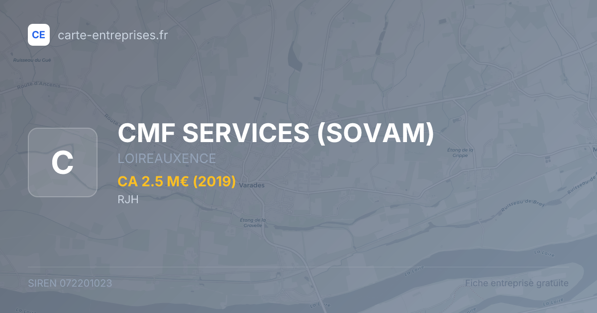 CMF SERVICES (SOVAM) — 072201023 — fiche entreprise
