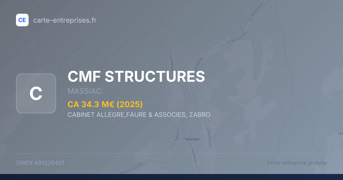CMF STRUCTURES — 491326401 — fiche entreprise