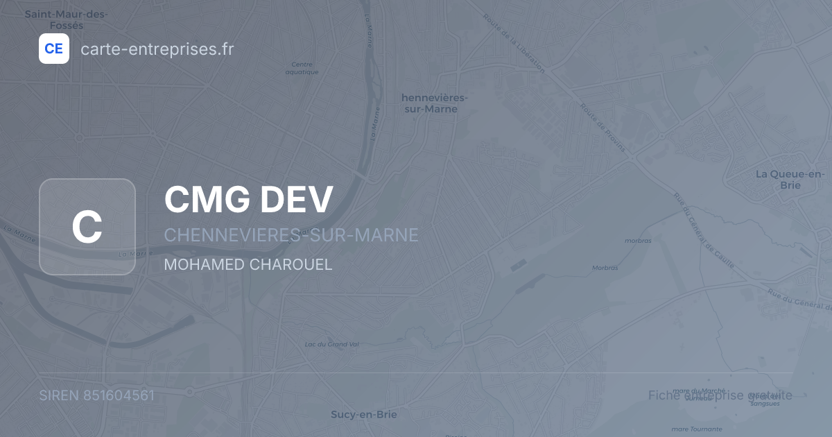 CMG DEV — 851604561 — fiche entreprise