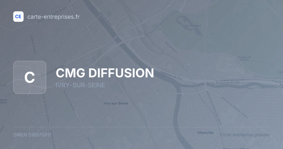 CMG DIFFUSION — 518975917 — fiche entreprise