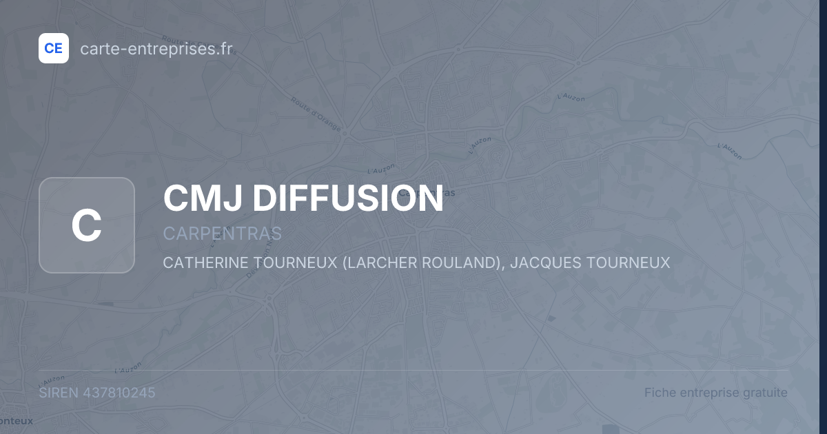 CMJ DIFFUSION — 437810245 — fiche entreprise