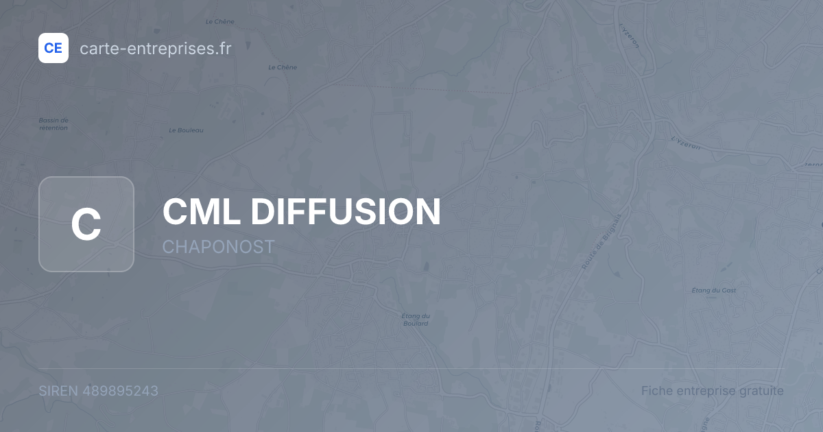 CML DIFFUSION — 489895243 — fiche entreprise