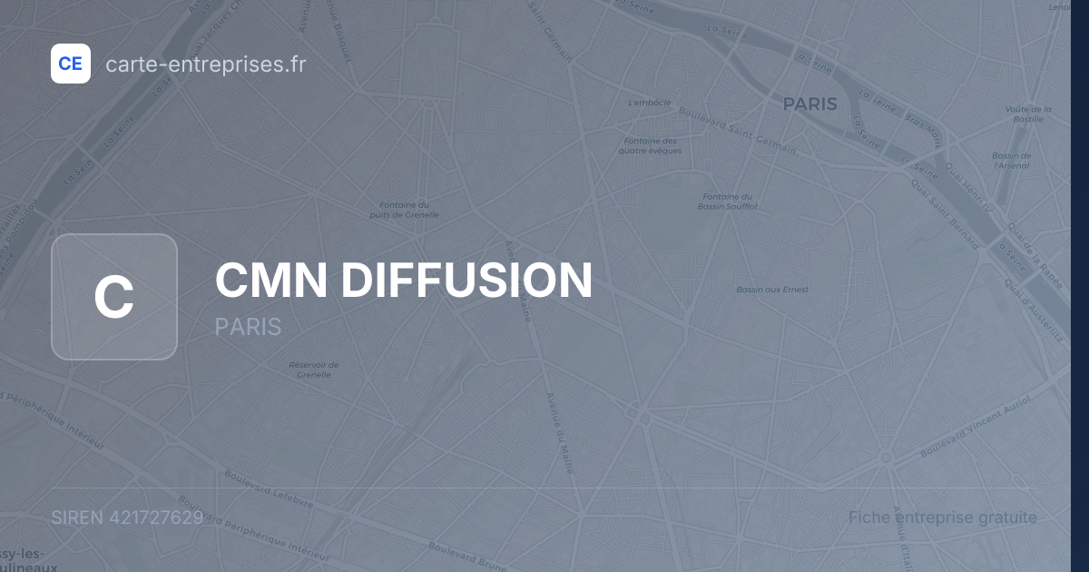 CMN DIFFUSION — 421727629 — fiche entreprise